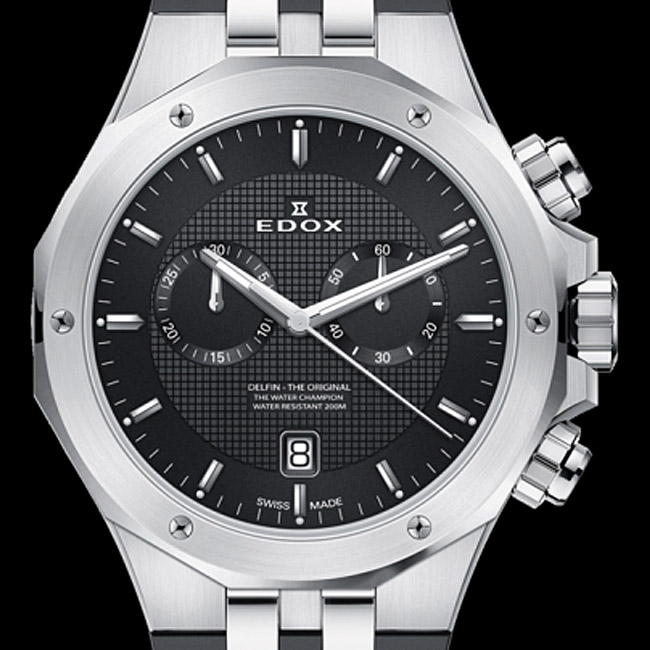 Edox Delfin Chronograph 10109-3CA-BUIN - quartz watches