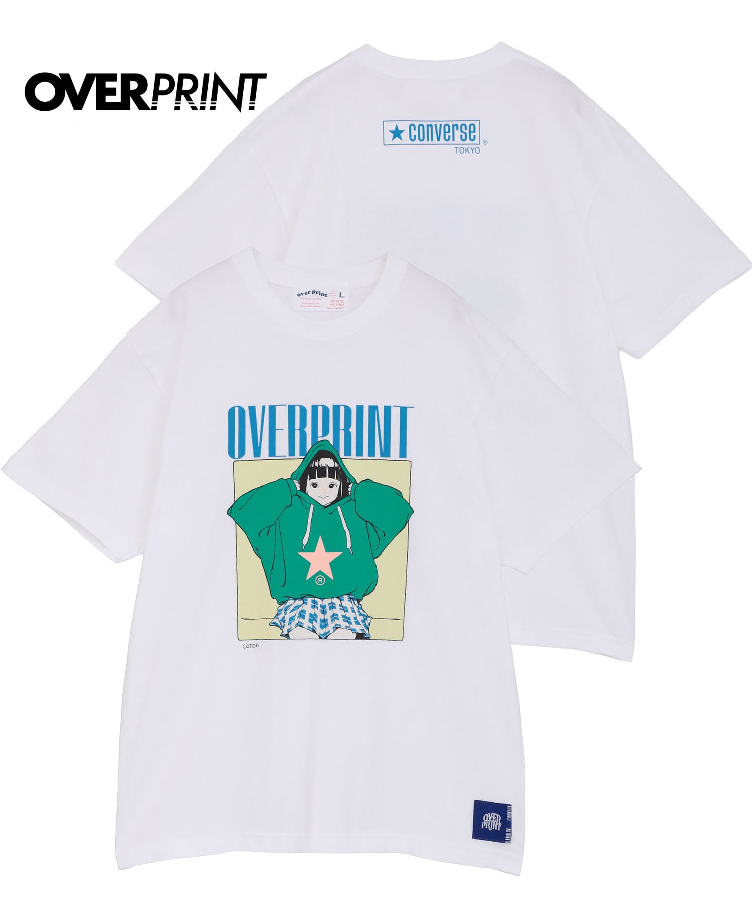 over print】HOODIE GIRL TEE (古塔つみ)｜CONVERSE TOKYO (コンバース