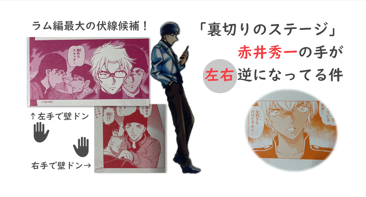 ラム編1位の伏線候補！「裏切りのステージ」赤井秀一の手が左右逆な件