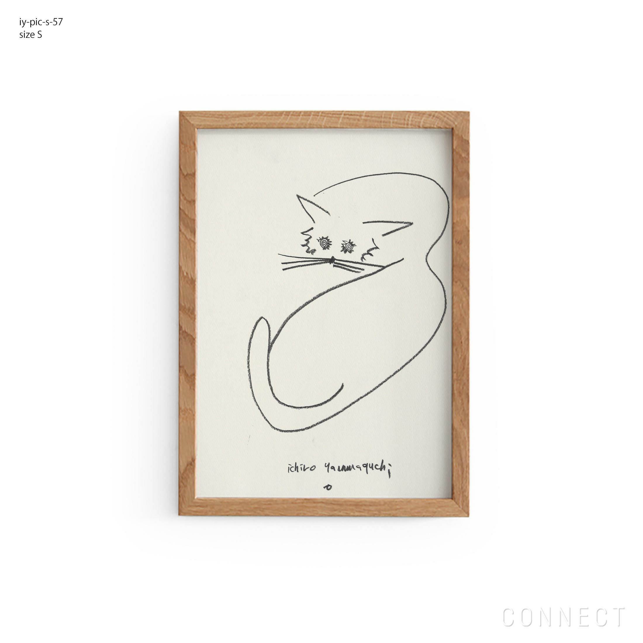 ねこ♡ 山口一郎 原画額装込 一点物 絵 山口一郎 猫 ネコ ねこ 原画