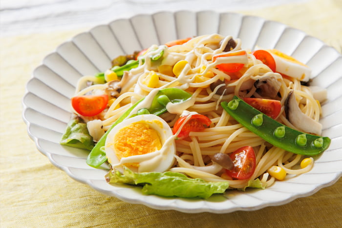 フライパン一つで簡単ランチ「春の彩りスパゲッティサラダ」レシピ