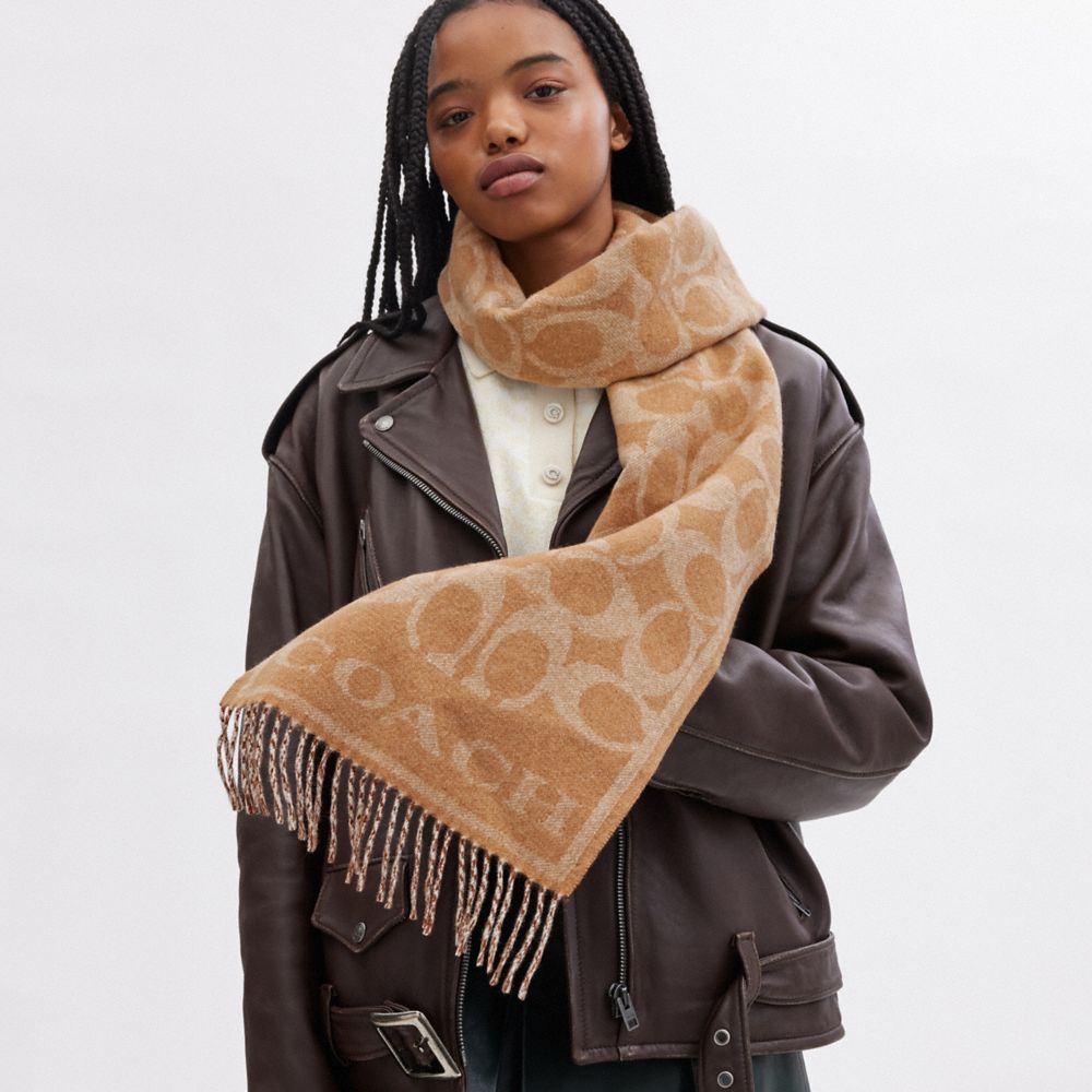 COACH® | Reversible Signature Cashmere Muffler