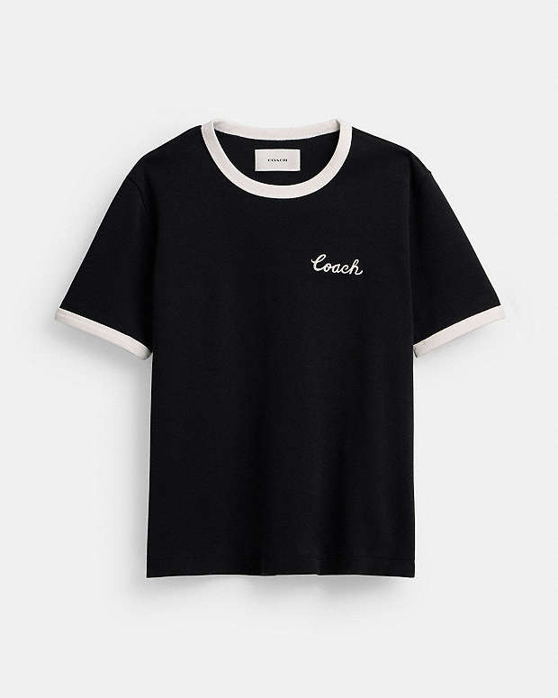 公式】COACH – コーチ | シグネチャー リンガー Tシャツ