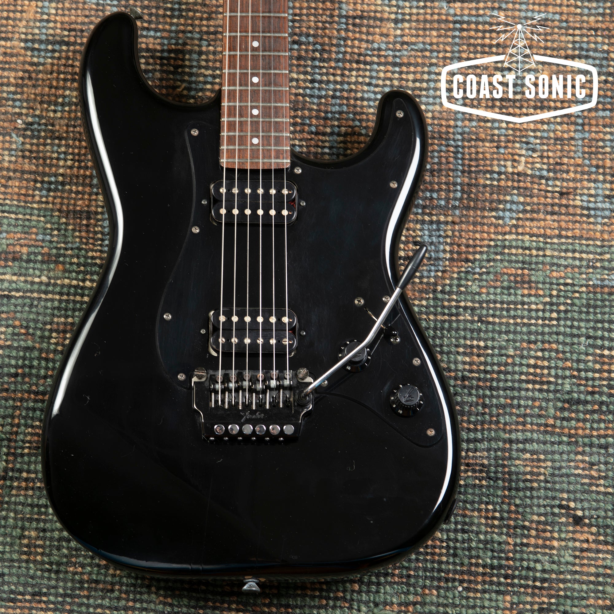 1985 Fender Boxer Series Stratocaster ST-555 All Black Made in Japan