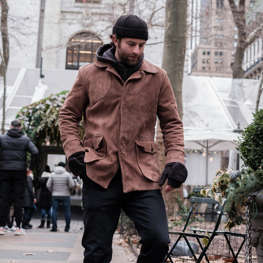 TR 棕色绒面革狩猎夹克| Cockpit USA