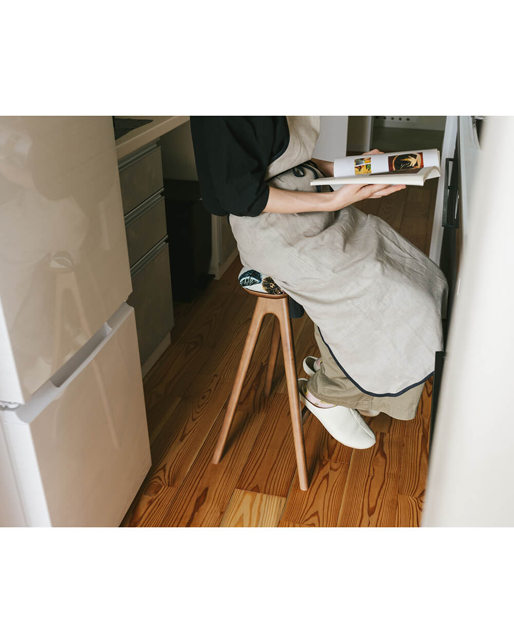 送料込】キッチンスツールBR(H630) ＋ ミナ ペルホネン( mina perhonen