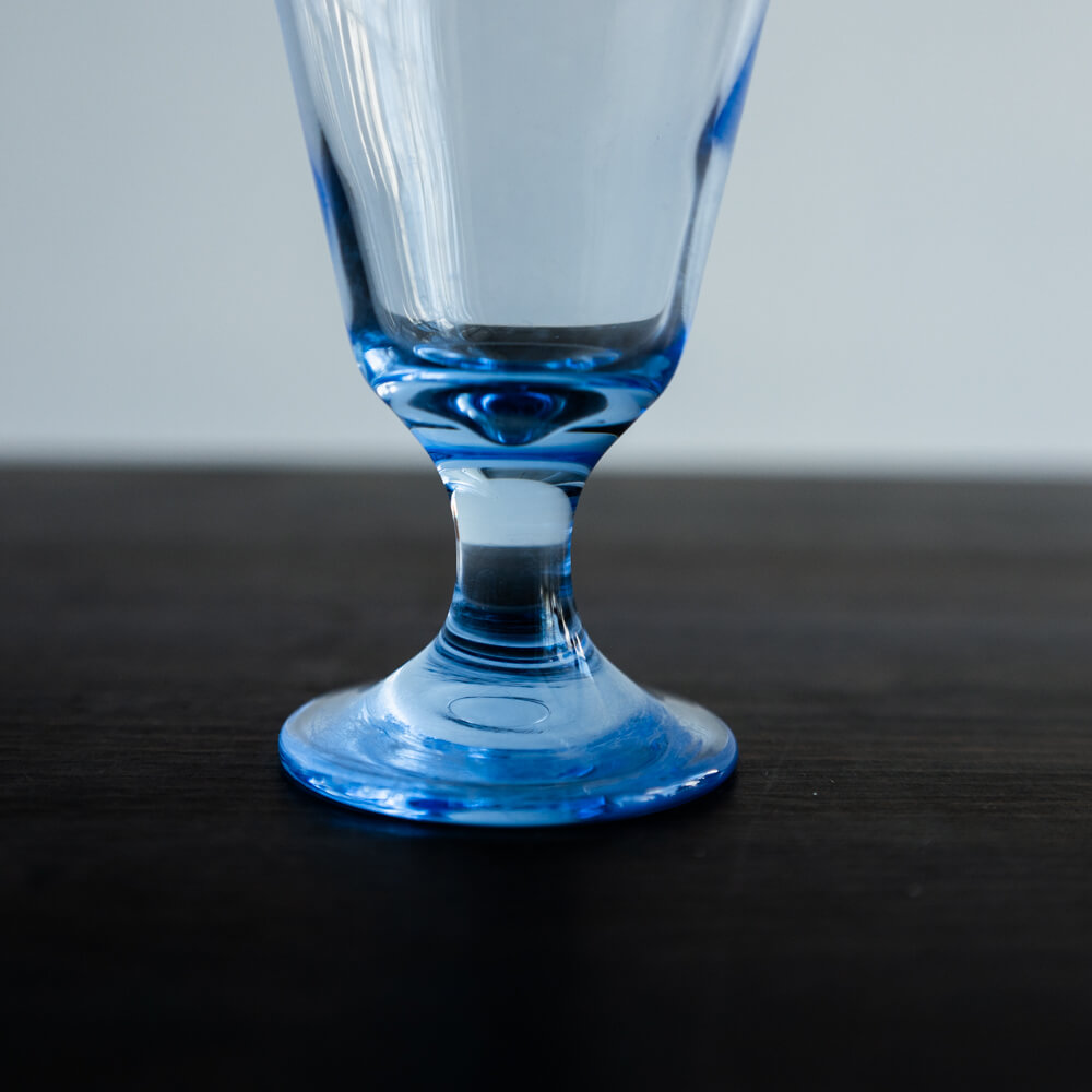 ミニ ガラスゴブレット BL | cocochi ｜ 家具と服と暮らしの店｜静岡県