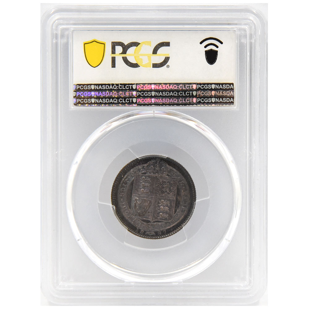 イギリス 1887 ヴィクトリア女王 1シリング 銀貨 PCGS MS65 ジュビリー