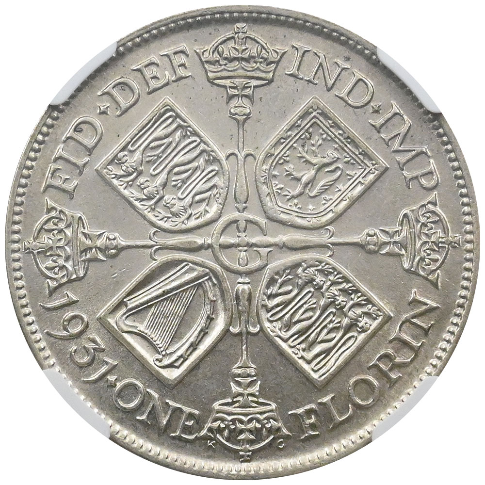 NGC-AU50 イギリス ジョージ5世 1916 銀貨 NGC-AU50 イギリス ジョージ