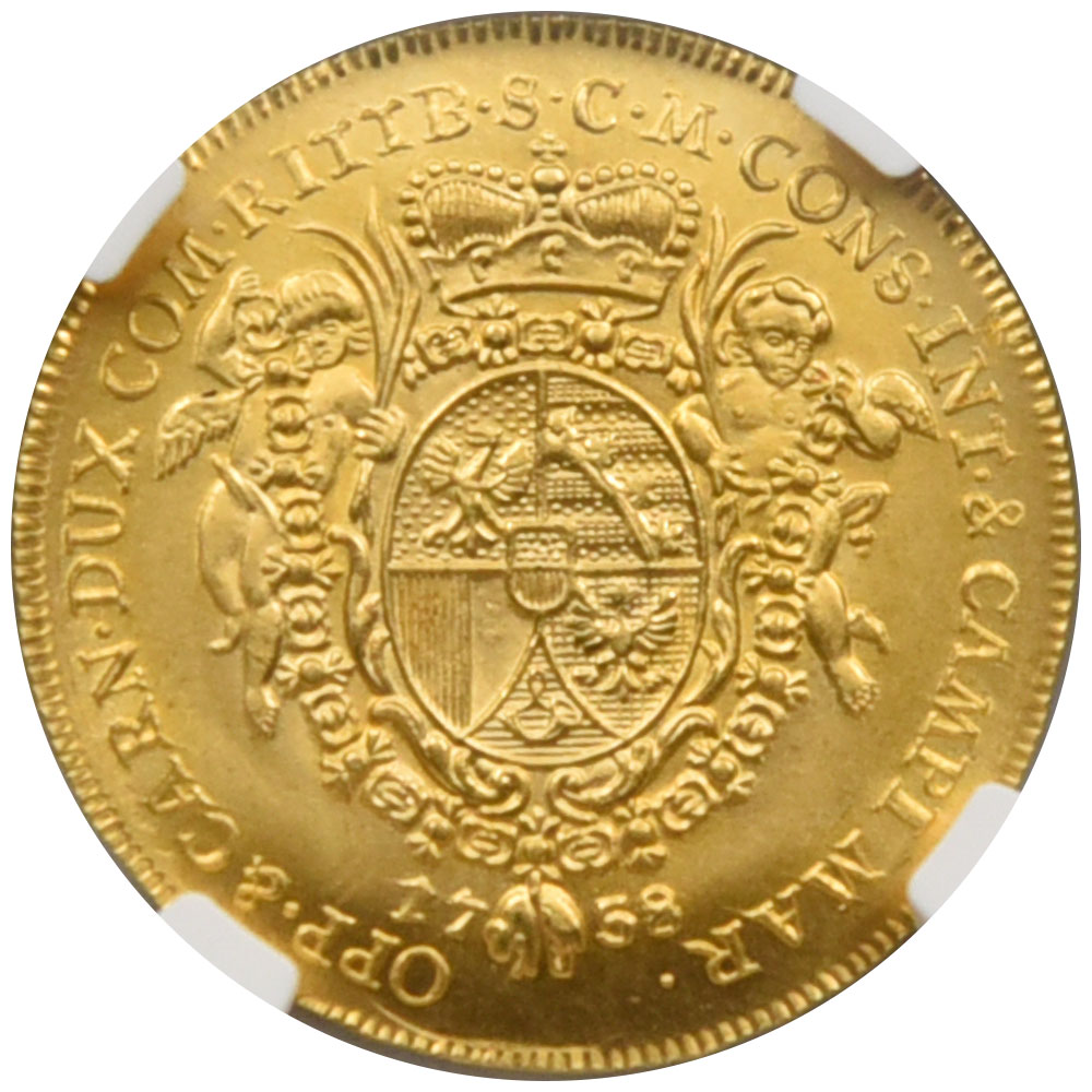 リヒテンシュタイン 1758-DATED ヨーゼフ・ヴェンツェル ダカット 金貨