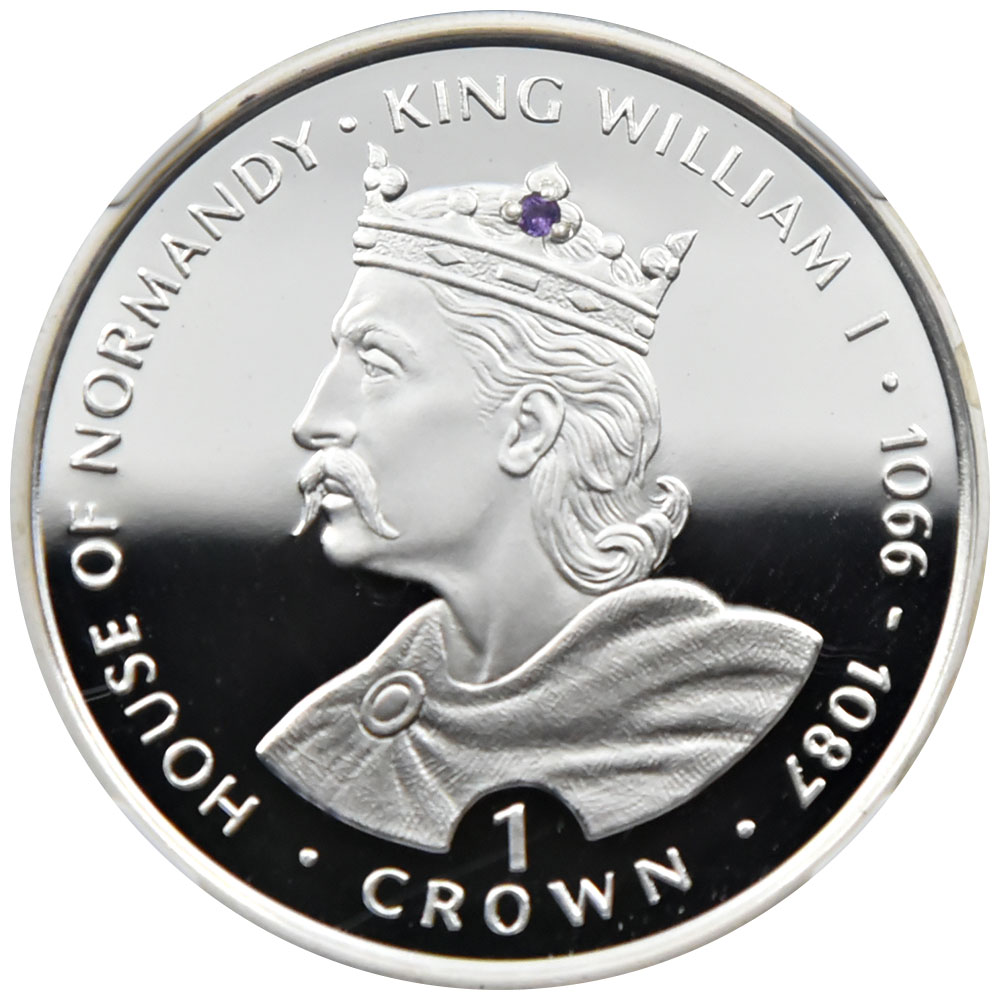 ジブラルタル 1999 エリザベス2世 クラウン 銀貨 NGC PF 69 ULTRA