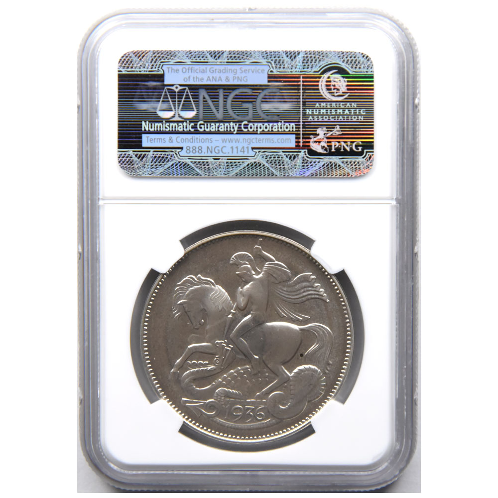 イギリス 1936 エドワード8世 クラウン 銀貨 NGC PL67 3590032012