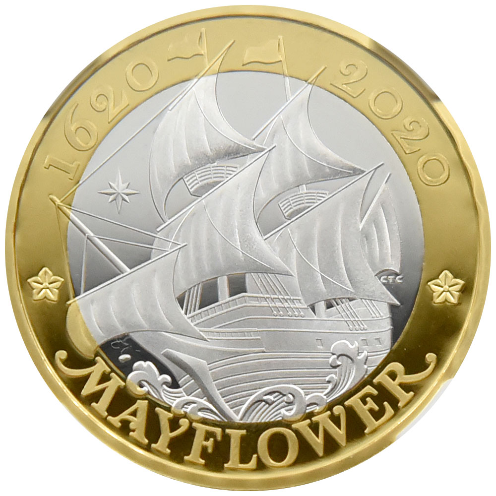 イギリス 2020 エリザベス2世 2ポンド 銀貨 NGC PF 70 ULTRA CAMEO