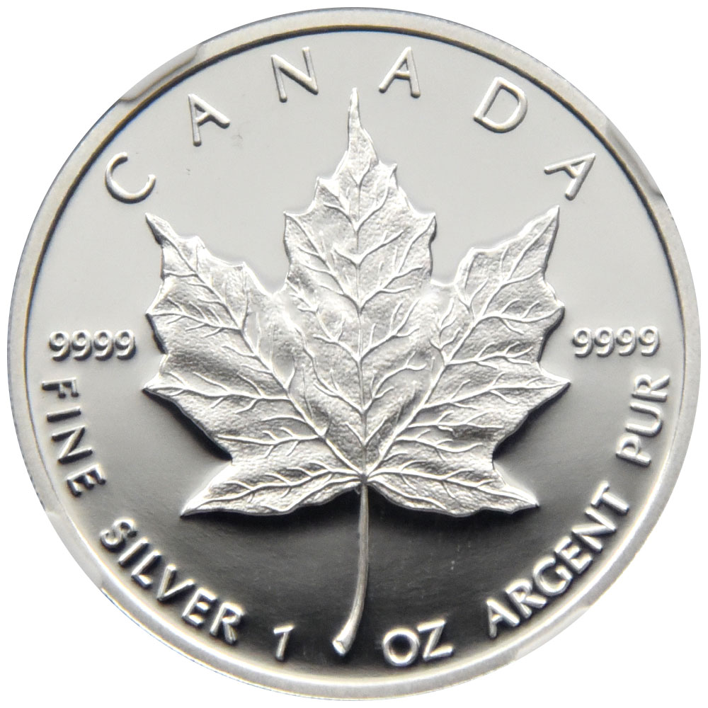 カナダ 1989 エリザベス2世 5ドル 銀貨 NGC PF 68 ULTRA CAMEO