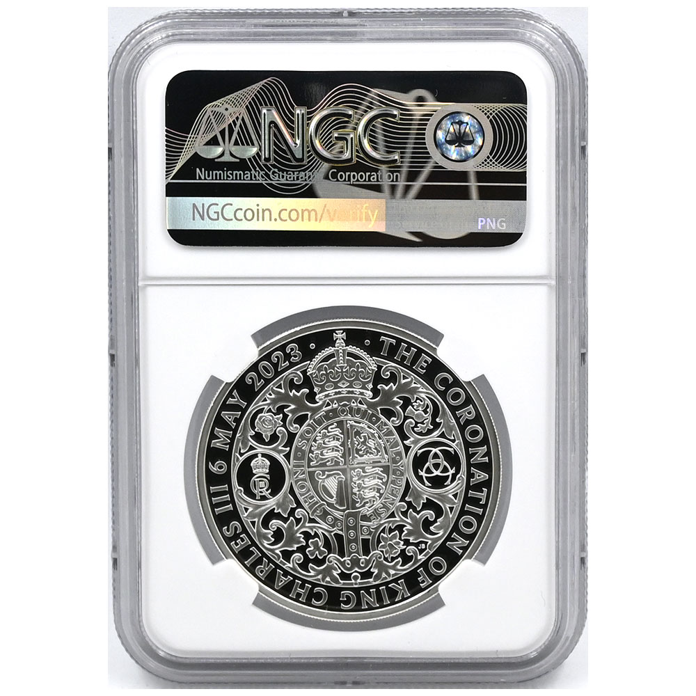 イギリス 2023 チャールズ3世 2ポンド1オンス 銀貨 NGC PF70UC 戴冠