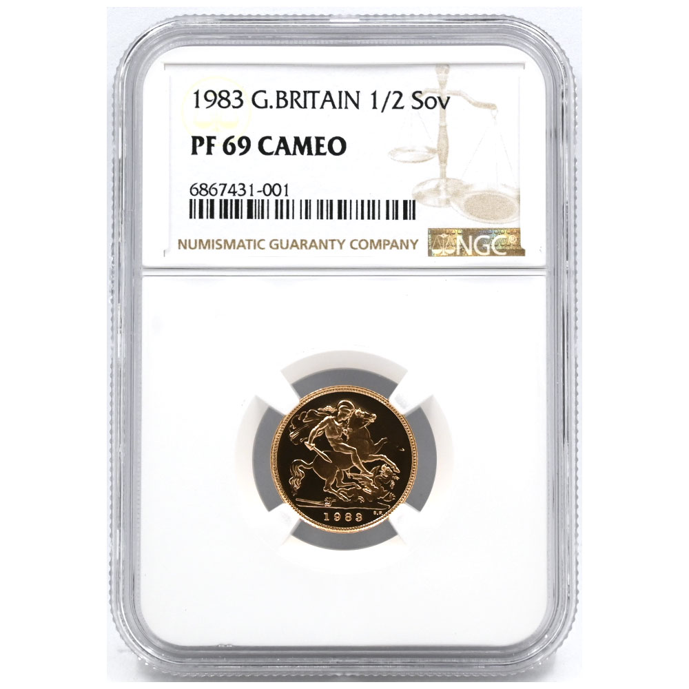 3枚セット】イギリス 1983 エリザベス2世 1/2 , 1 , 2 ソブリン 金貨