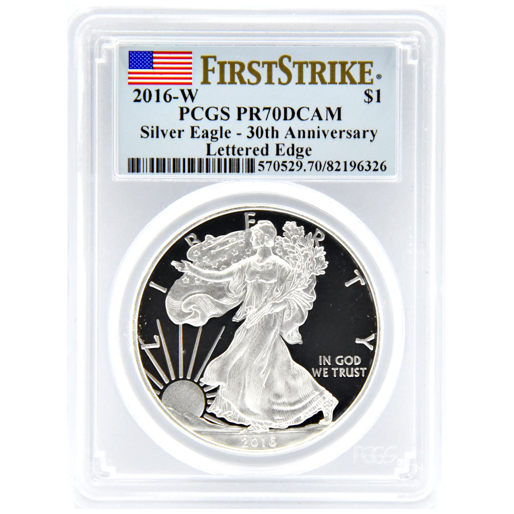 アメリカ 2016-W 1ドル 銀貨 PCGS PR70DCAM シルバーイーグル 30周年