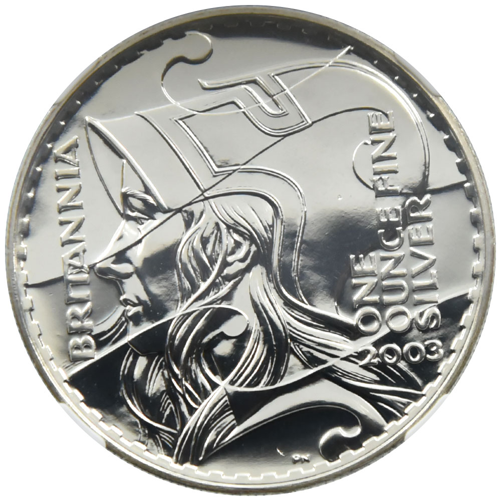 イギリス 2003 エリザベス2世 2ポンド 銀貨 NGC MS 69 DPL 2849224005