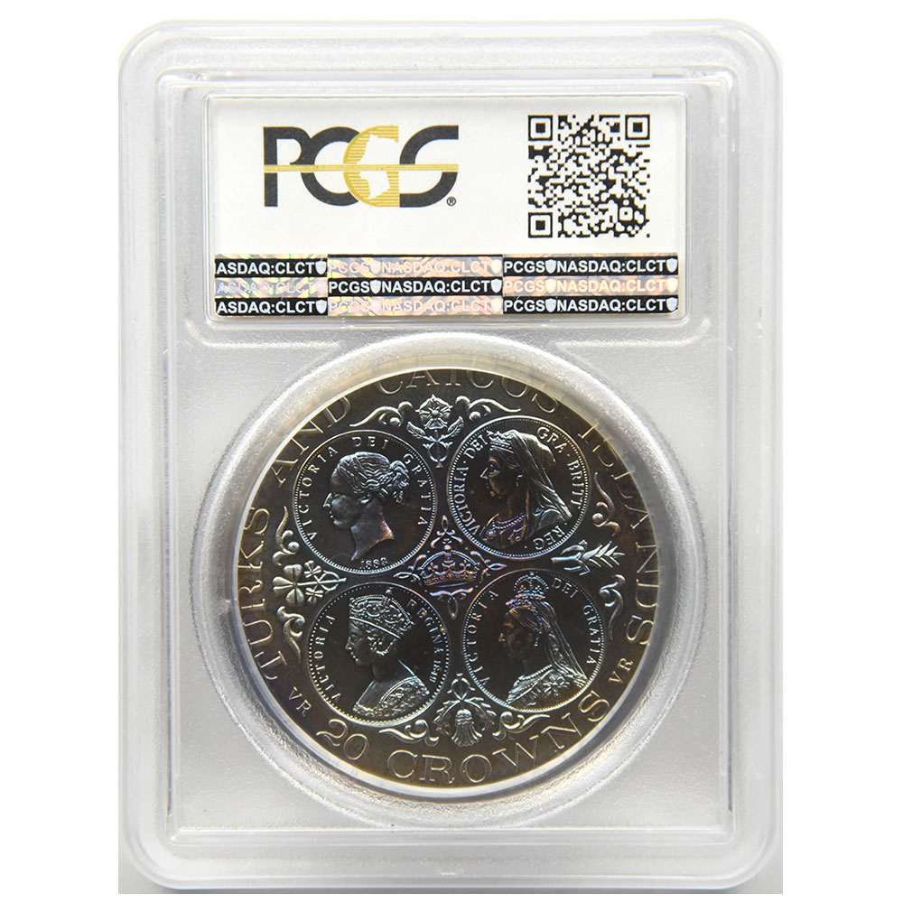 タークス・カイコス諸島 25CROWNS銀貨 エリザベス2世戴冠式25周年記念