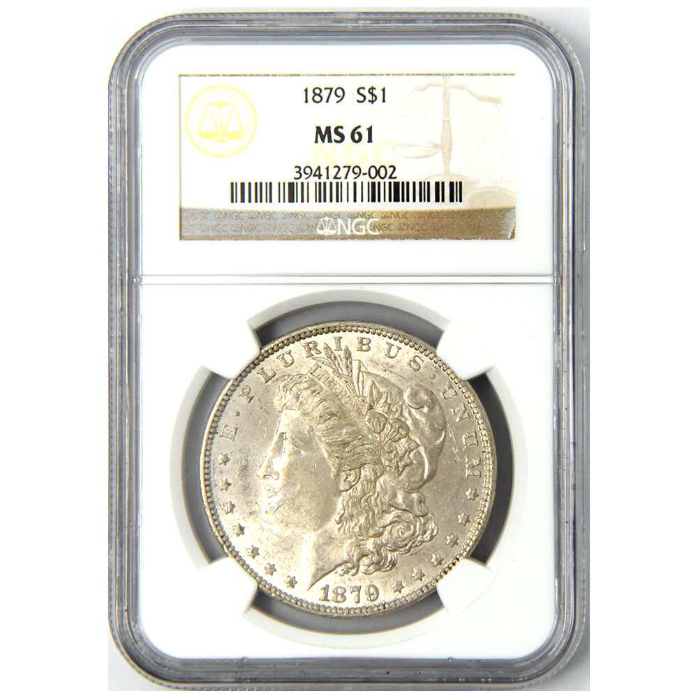 1879-S モルガンダラー銀貨・ドル MS65 PCGS認証 アメリカ 065 1879-S