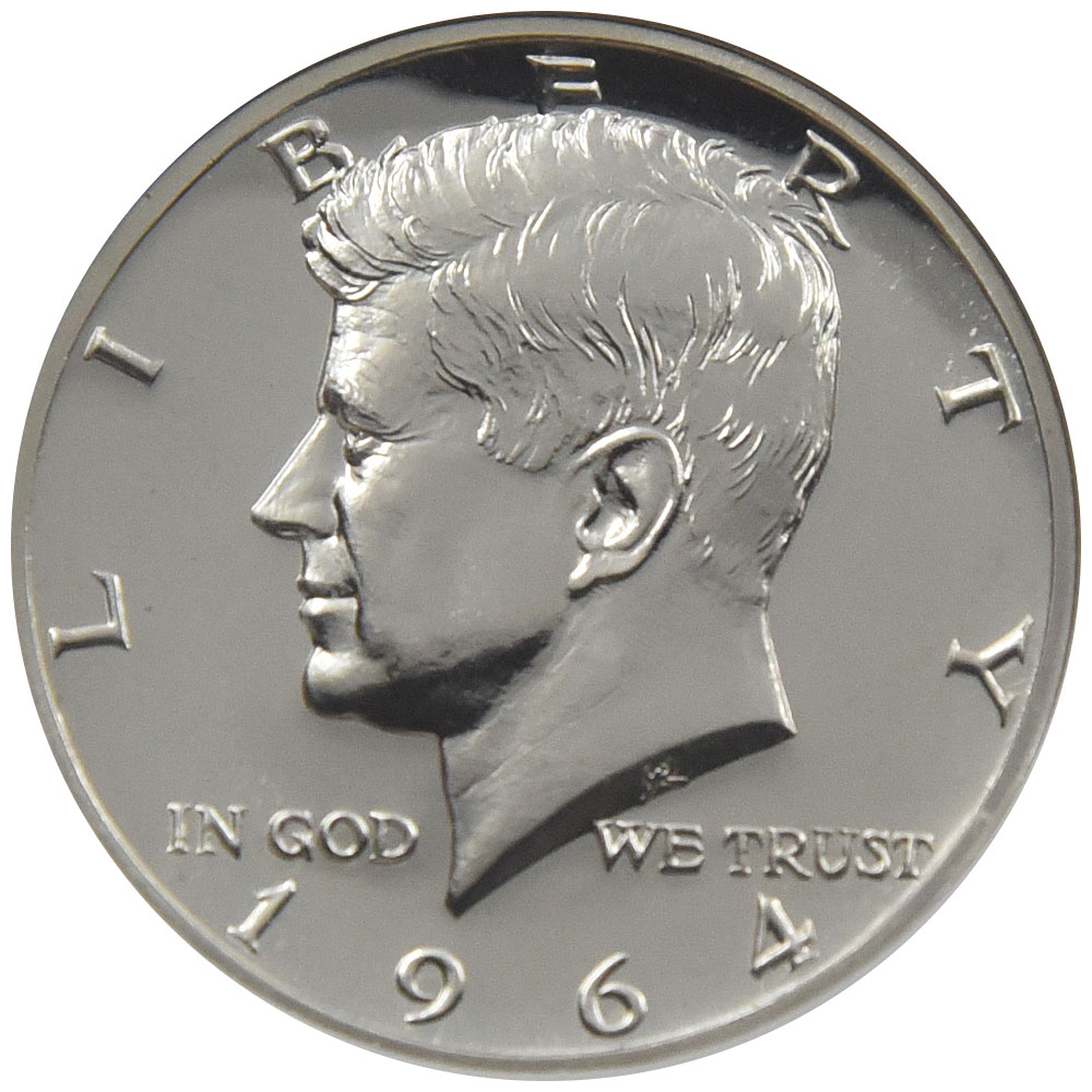 アメリカ 1964 ケネディ大統領 銀貨 NGC PF 66 アクセントヘアー