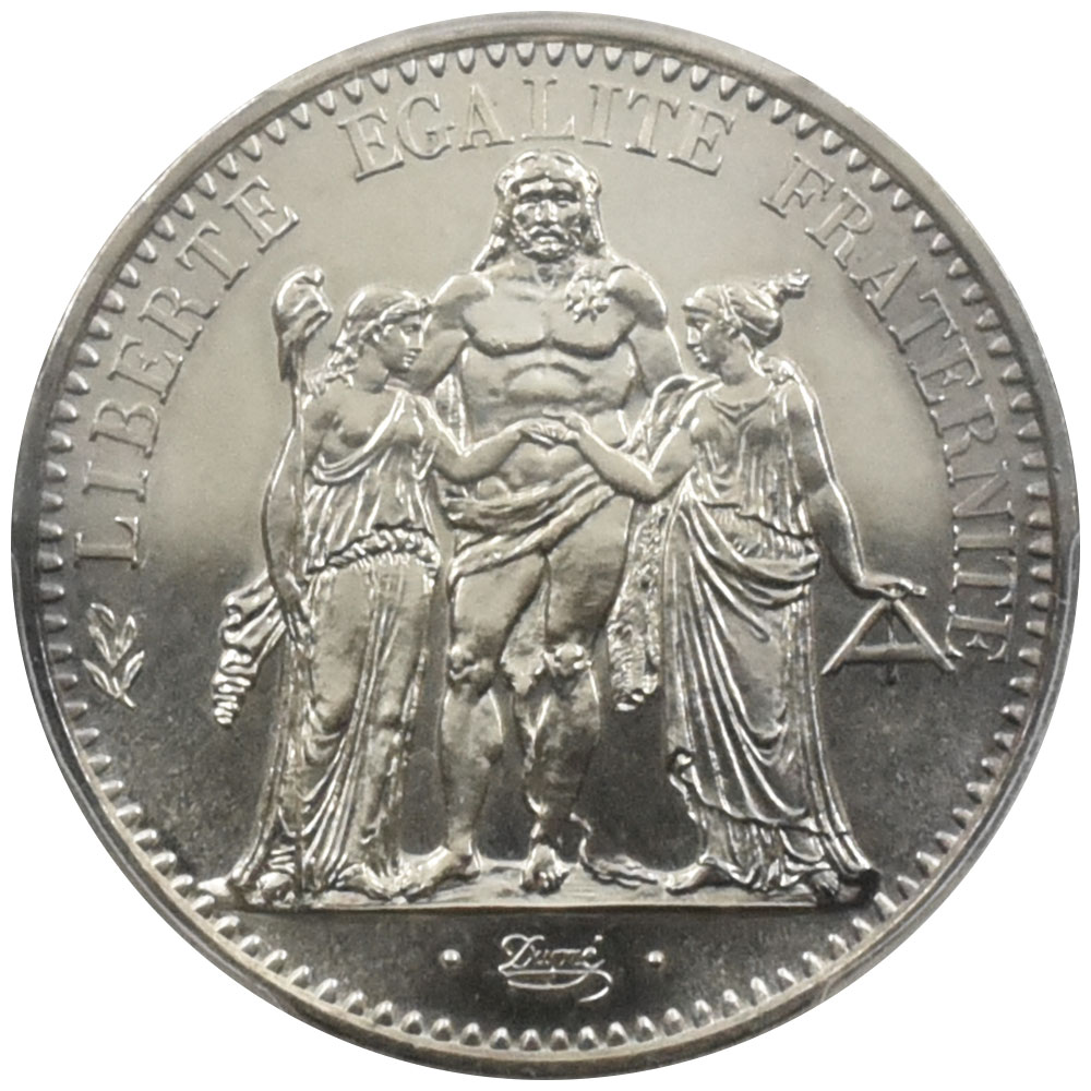 フランス 1965 ヘラクレス 10フラン 銀貨 PCGS MS67 40468310