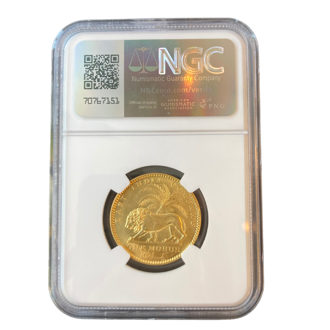 1841 イギリス領インド モハール金貨 東インド会社 ヴィクトリア MS62