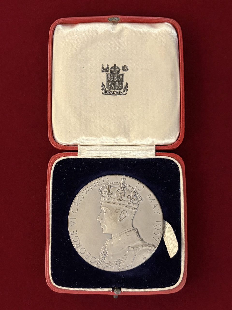 イギリス】ジョージ6世戴冠記念 シルバー製メダル 1937［B-0000626