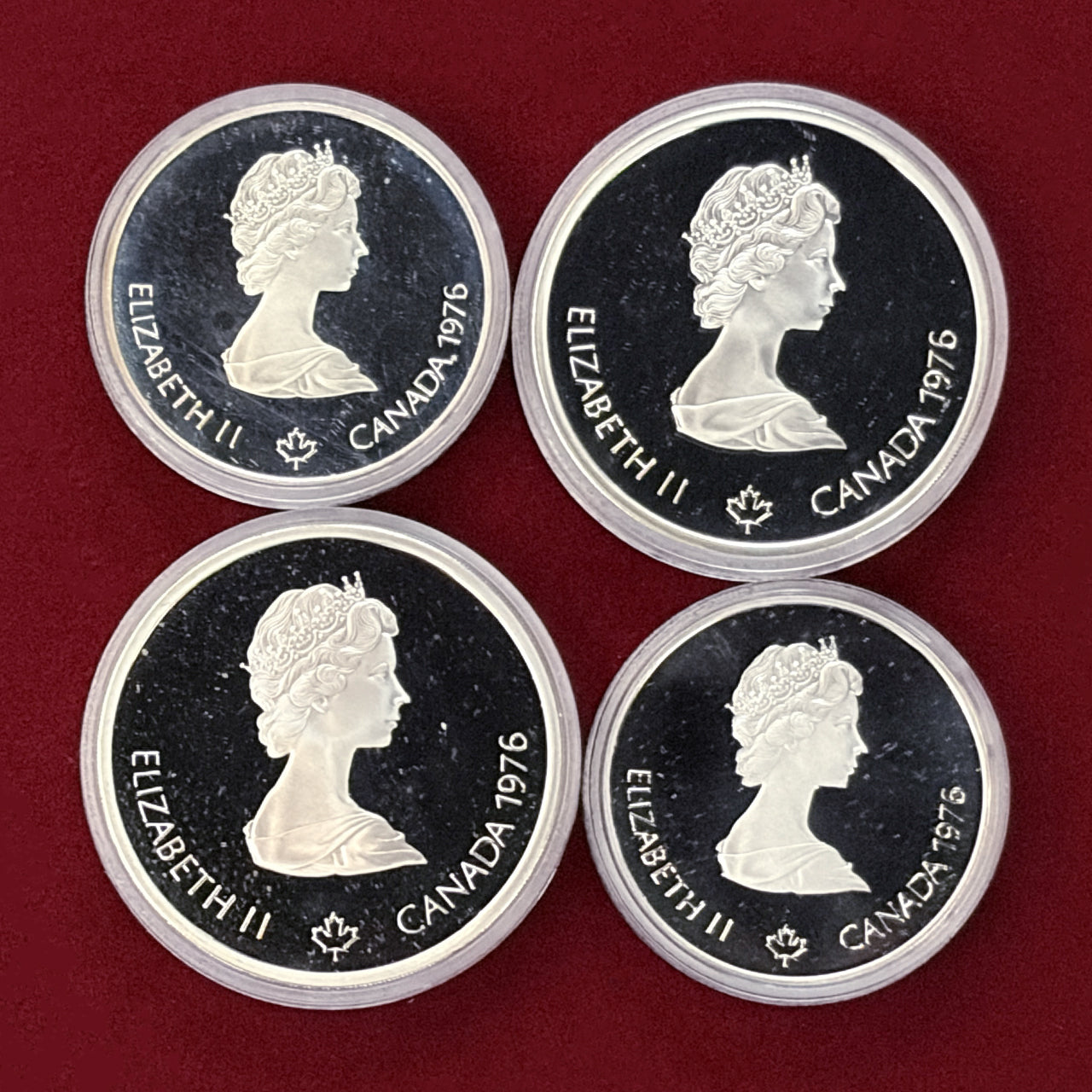 カナダ モントリオールオリンピック 1976年記念銀貨プルーフ4枚セット