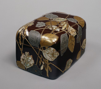 根来蒔絵 香合 キリギリス 共箱つき 根来蒔絵 香合 キリギリス 共箱