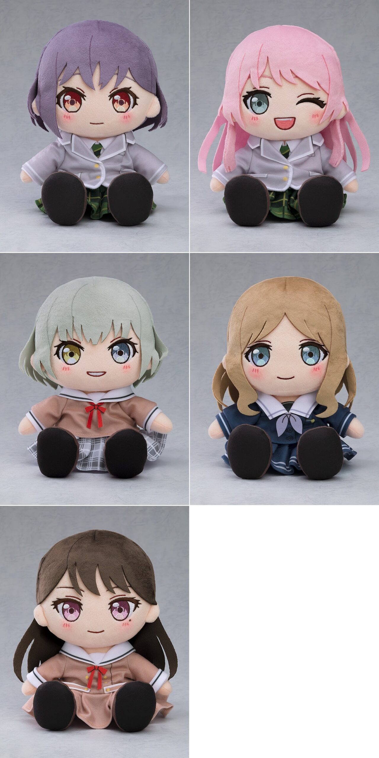 バンドリ MyGO!!!!! ぬいぐるみ 制服ver 5点セット バンドリ MyGO