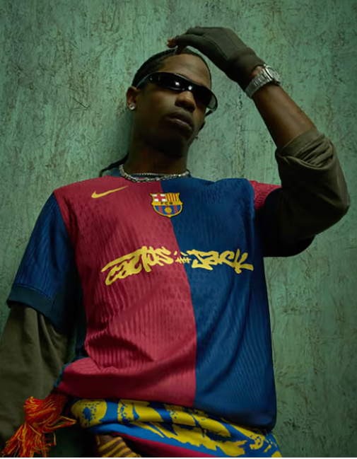Travis Scott x Nike x FC BarcelonaWashed Spray Logo Tee – COLLECT