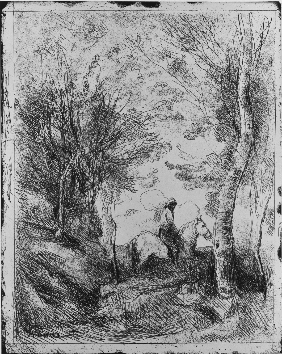 ヴィル・ダヴレーの森 コロー ヴィル=ダヴレー：森の入り口 by Jean