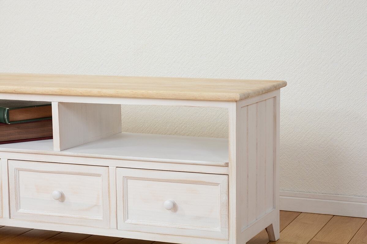 テレビ台 MTV-5273NAW シャビー フレンチカントリー アンティーク調