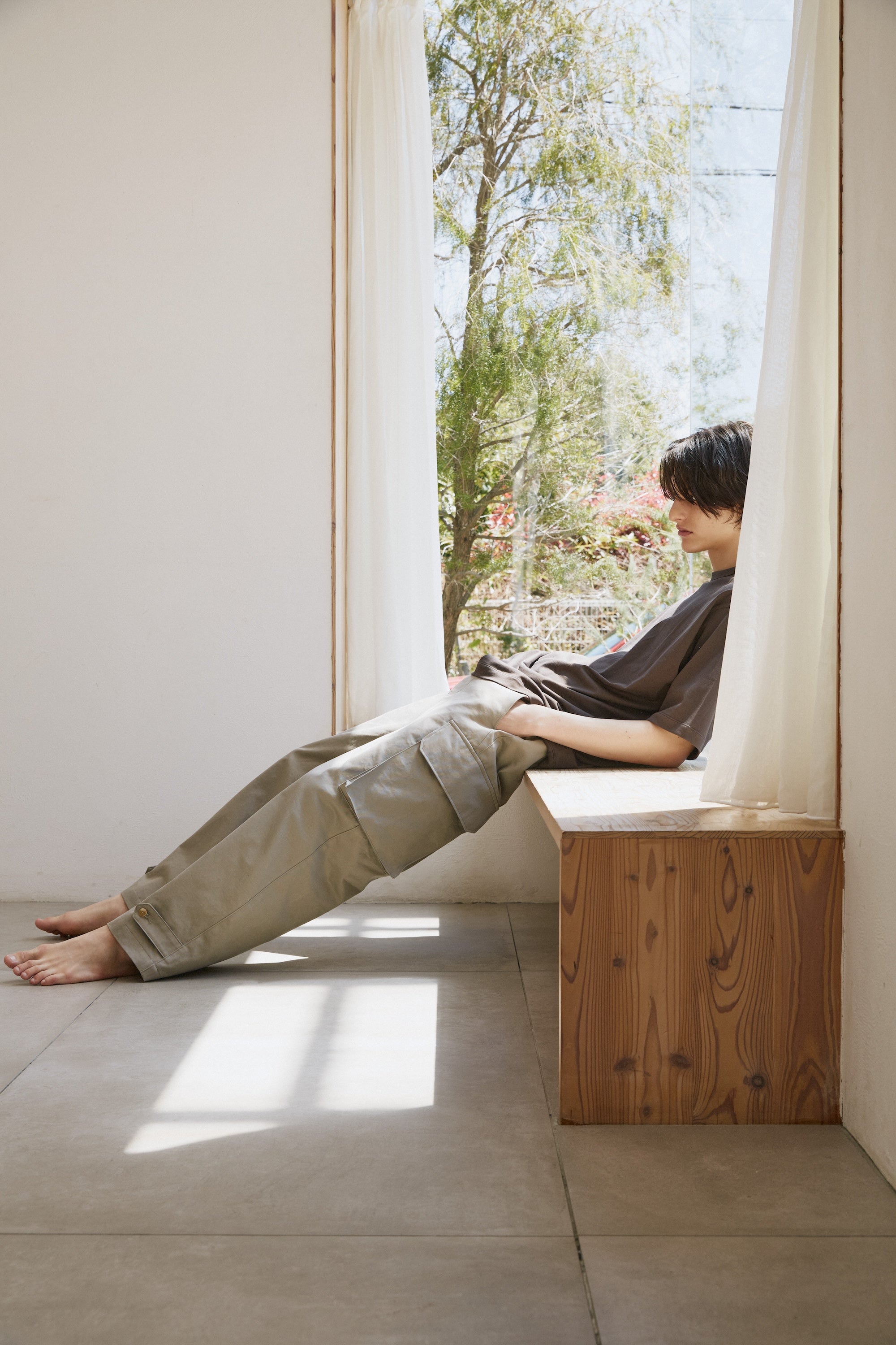 Cornier コルニエ ベージュ 2タック チノパン サイズS