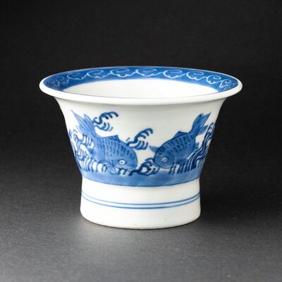 古伊万里 吹墨筆筒 古伊万里 吹墨筆筒 古伊万里 吹墨筆筒 初期伊万里染