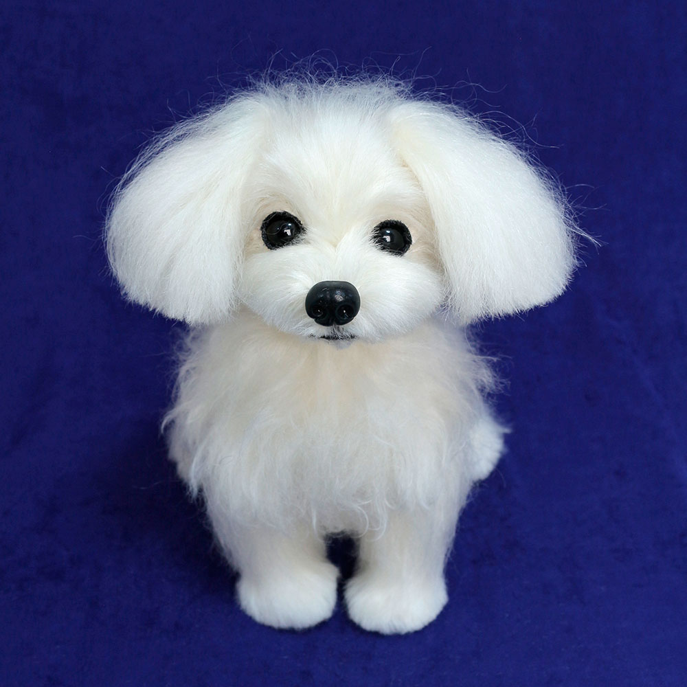 ☆ぴのきち☆7.0cmのマルチーズちゃん☆羊毛フェルト マルチーズ 人気