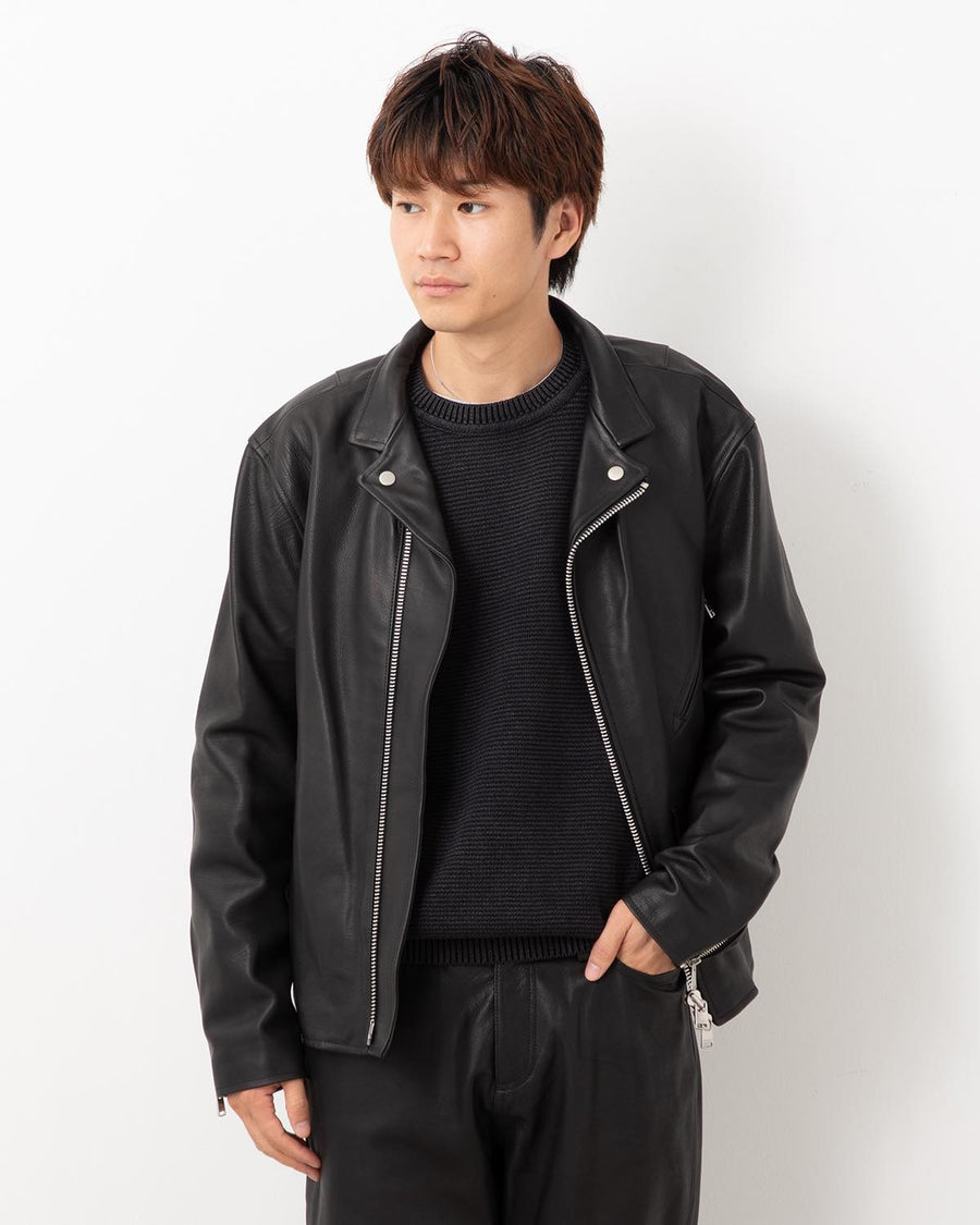 RIDER BLOUSON COW LEATHER WITH WINDSTOPPER® – COVERCHORD