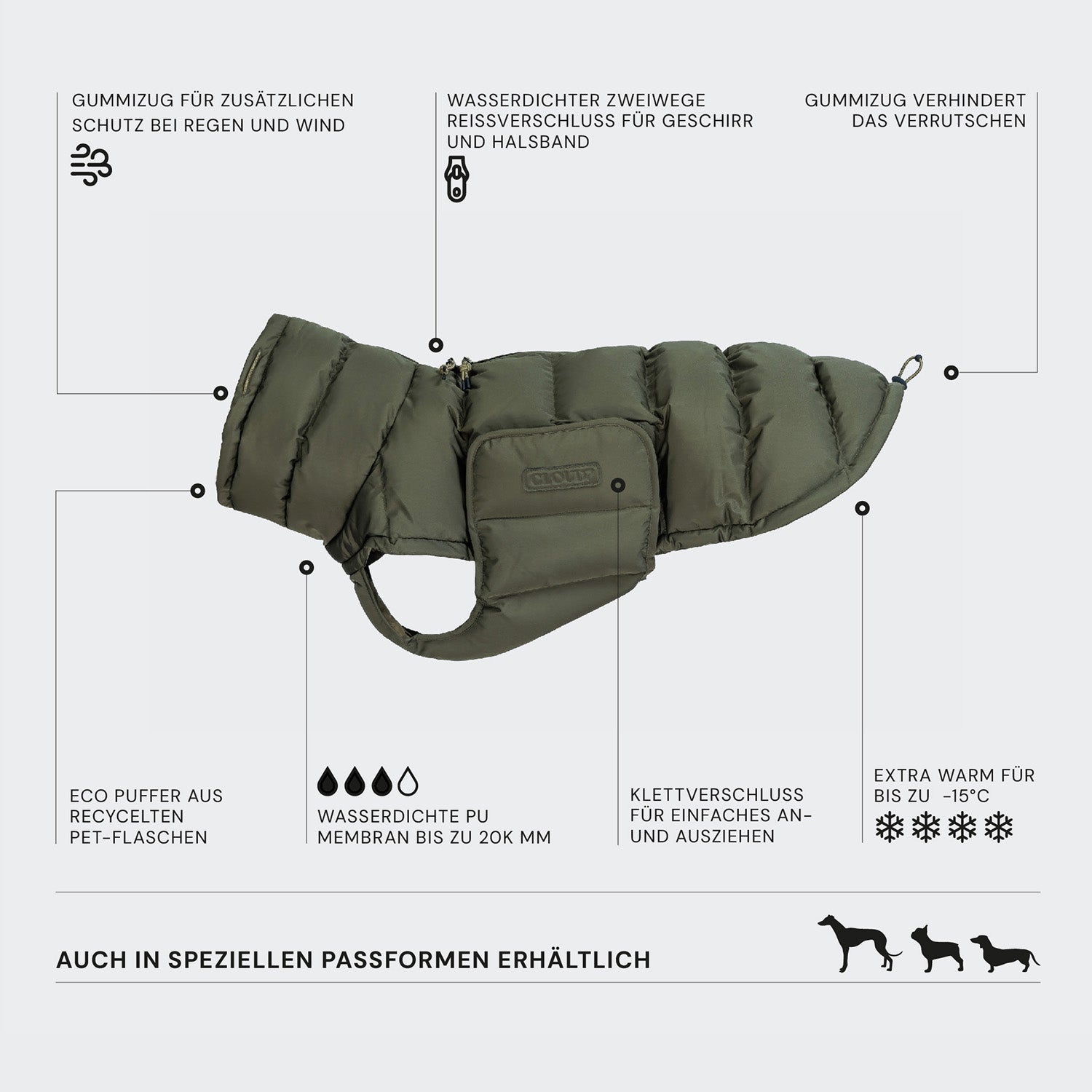 Sighthound Dog Coat Alaska | CLOUD7