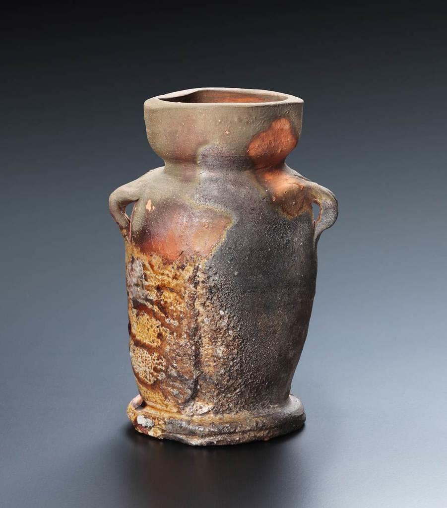 Reisuke様 時代備前焼四耳被せ 葉茶壺 森神山 美術品 骨董品 置物