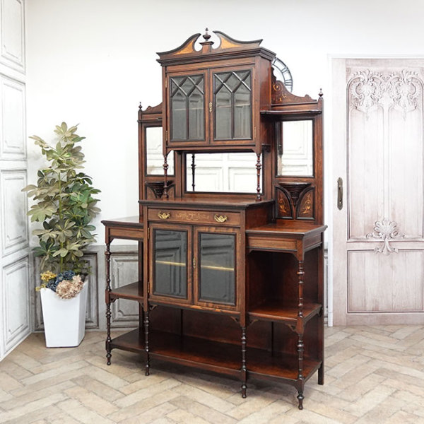 イギリス アンティーク家具 ディスプレイ キャビネット 1930年頃 766A
