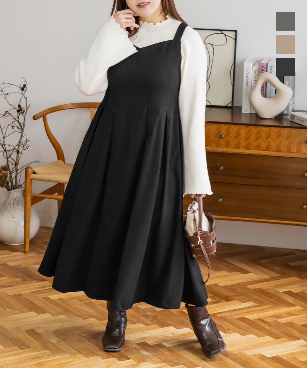 CLETTEオリジナル☆ハートネックジャンスカワンピース | 大きいサイズ