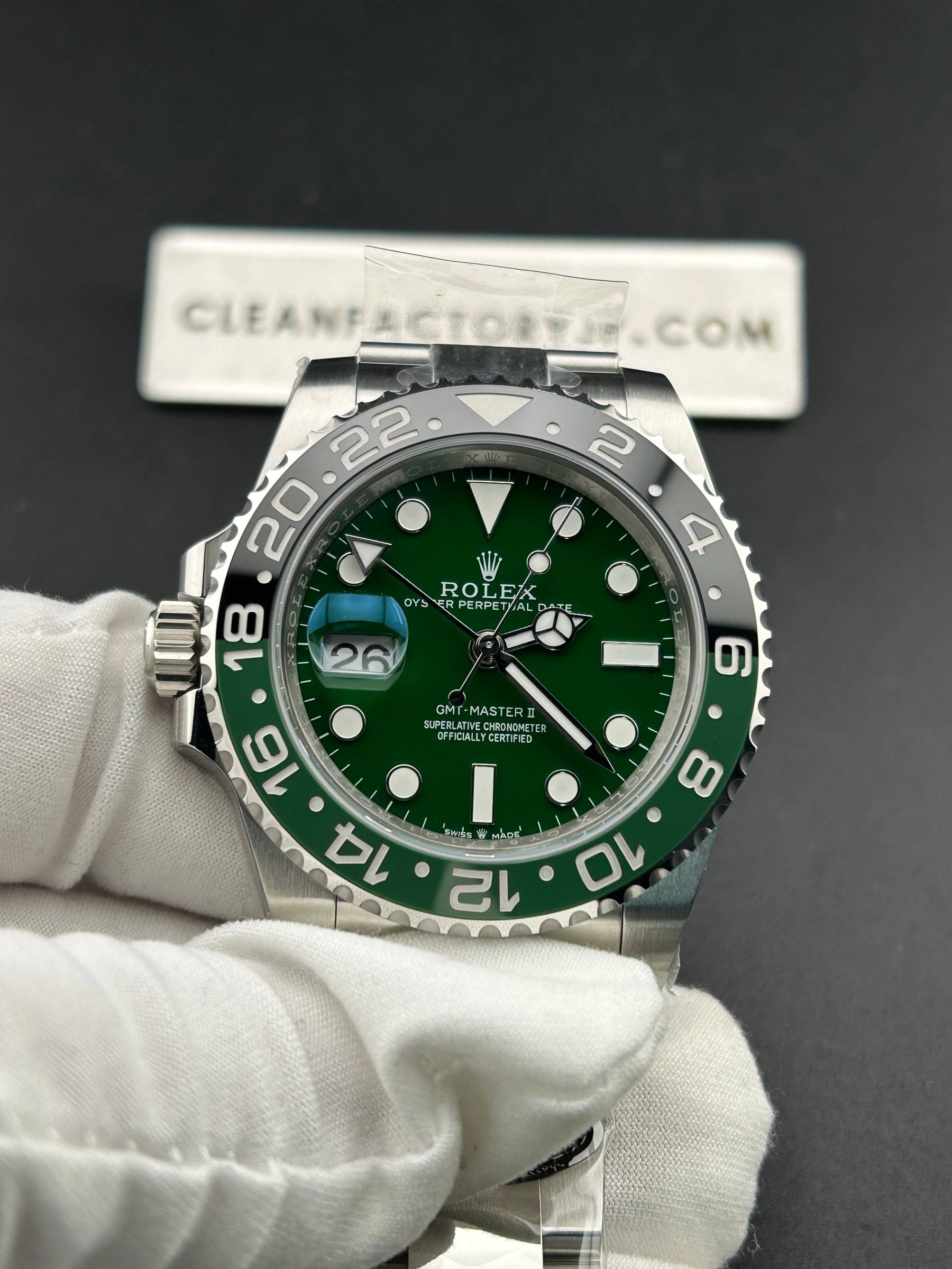 ロレックス ROLEX 緑色ボールペン メタルクリップ付き ROLEX