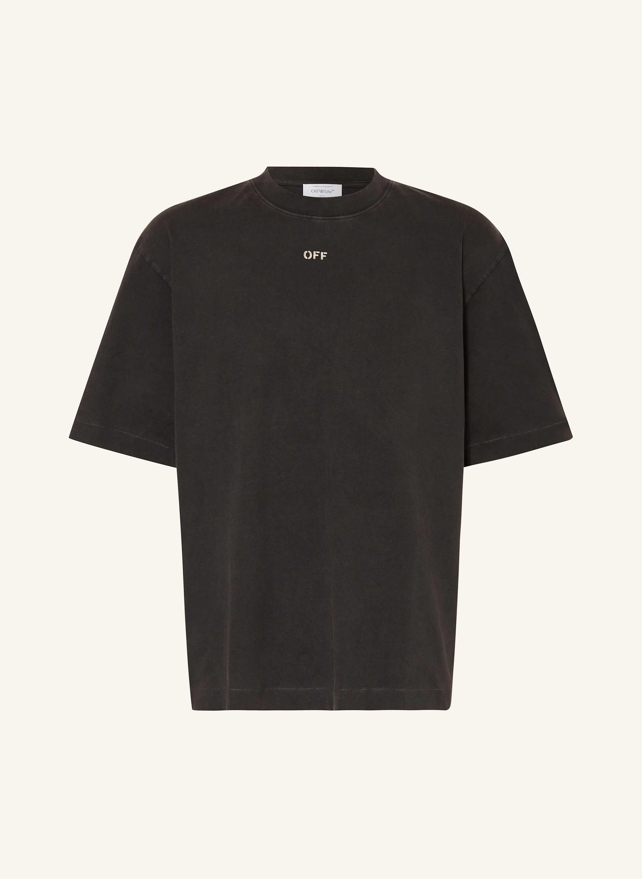 Off-White T-Shirt in schwarz / grün