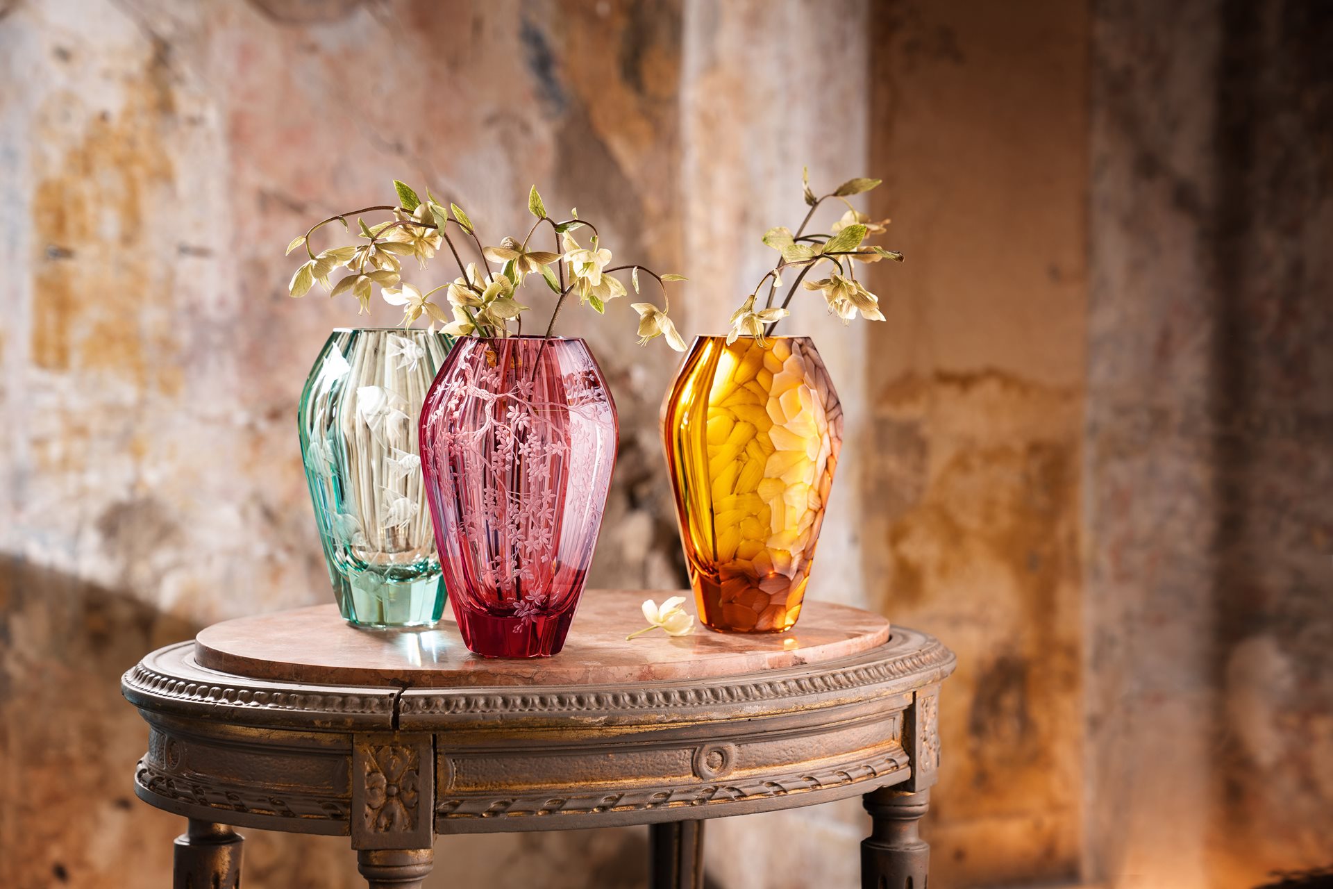 MOSER モーゼル 美しいガラス製ピッチャー 緑 金彩 MOSER モーゼル