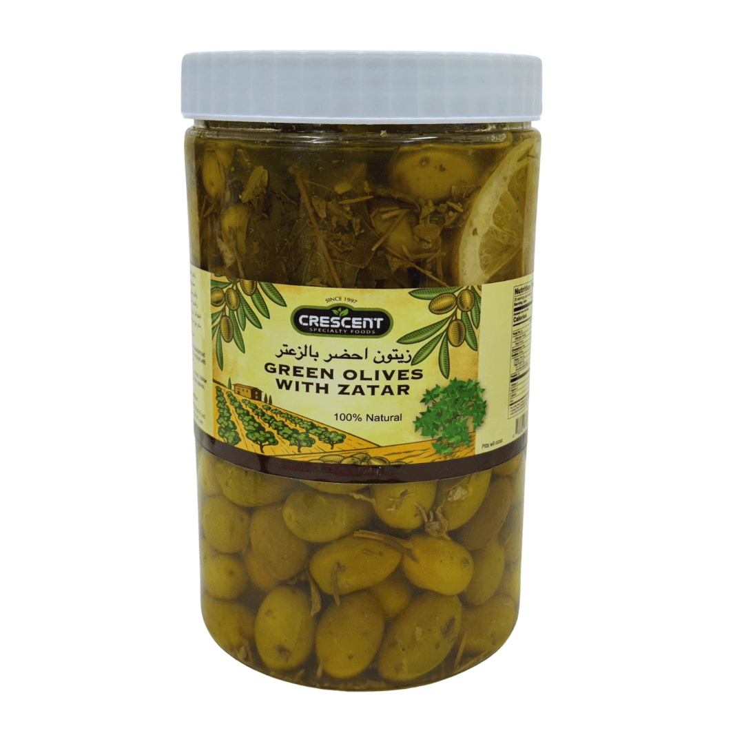 OV05D – Crescent Green Olives W/ Zaatar 9 x 1 KG – Crescent