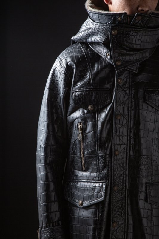 クロコダイル レザージャケット 羊革