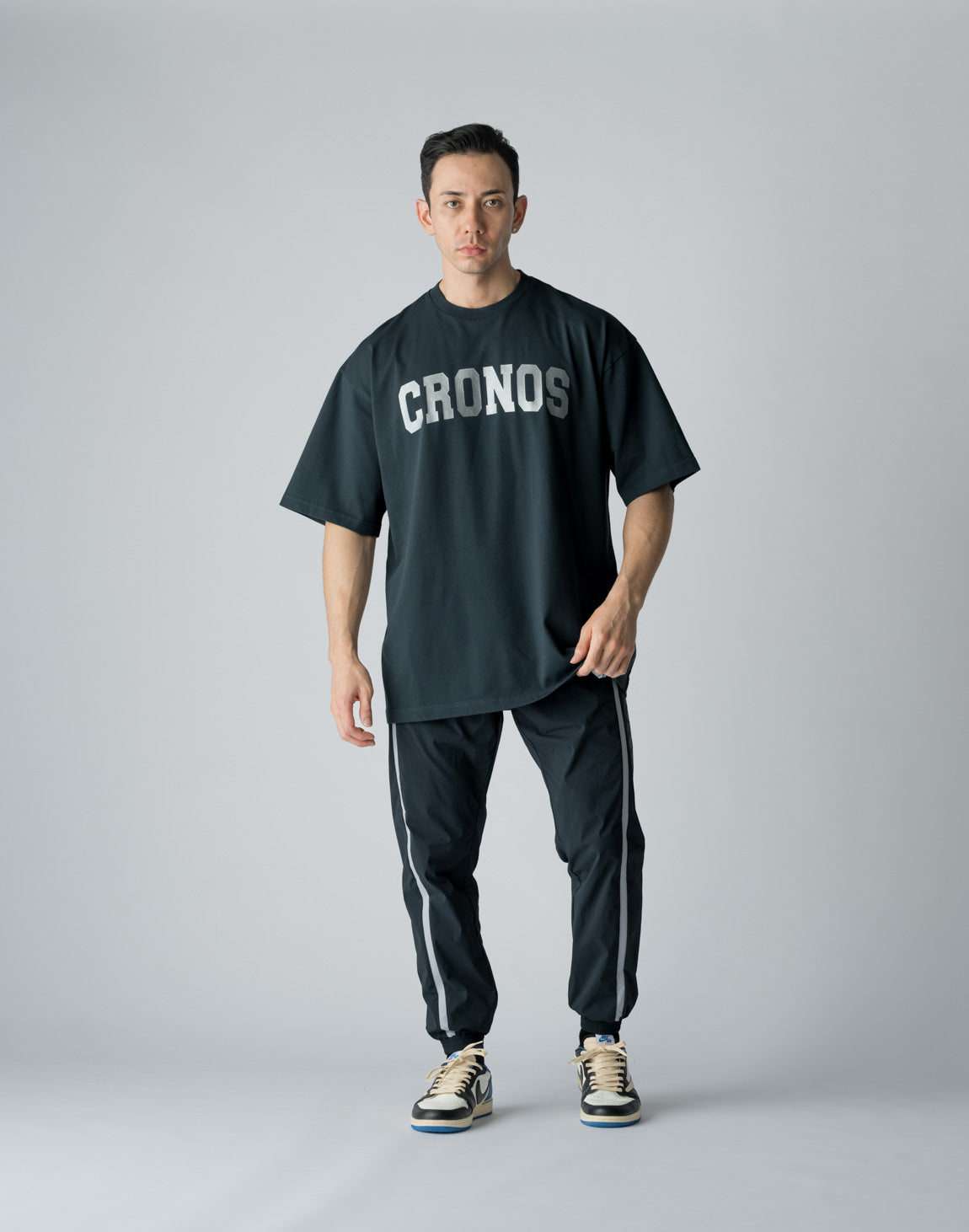 CRONOS FRONT LOGO OVERSIZE T-SHIRT【S.NAVY】