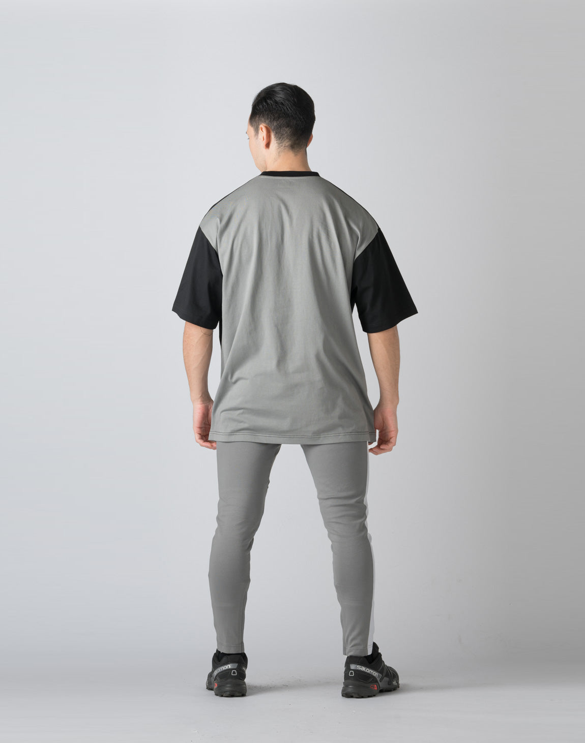 CRONOS FRONT BACK CONTRAST T-SHIRT【BLACK】