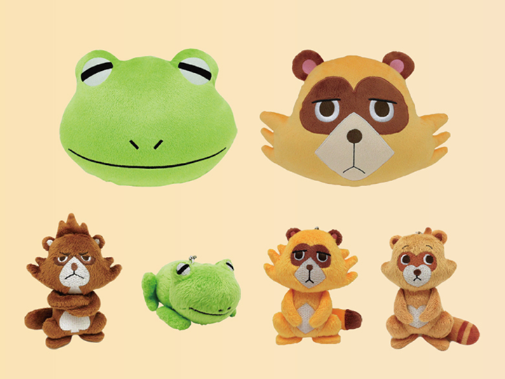 商品化事例紹介】有頂天家族2 顔型クッション／矢一郎・矢二郎・矢三郎